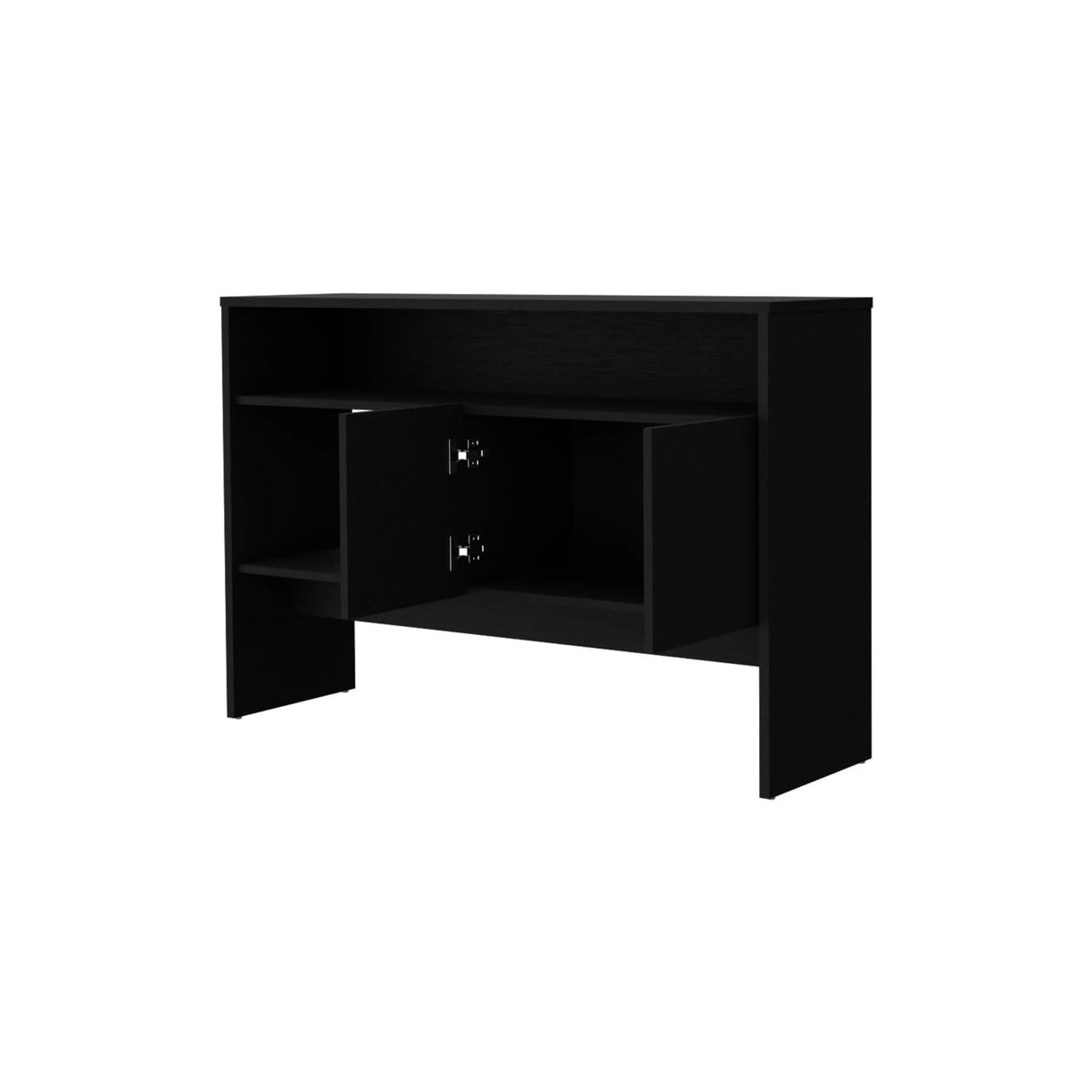 Black Console Table with Hidden Storage