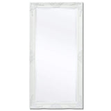 Classic Wall Mirror, White 47.2"x23.6", Baroque Style Wooden Frame