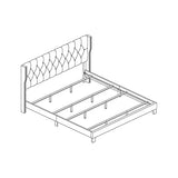 Panel Bed, Eastern King, Black