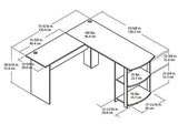 L Shaped Computer Desk with Monitor Stand, Reversible Corner Desk for Home