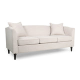 Austell 3 Seater Sofa, Beige + Dark Brown