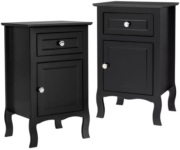 Mid-Century Modern Nightstand with Storage
