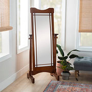 Mission Oak Cheval Mirror with Adjustable Tilt