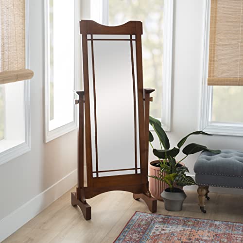 Mission Oak Cheval Mirror with Adjustable Tilt