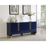 Florence Collection Modern | Contemporary Sideboard/Buffet with Gold Finished Base,