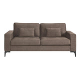 Austin Upholstered Sofa, Contemporary Square Arms Living Room Couch for Small Space