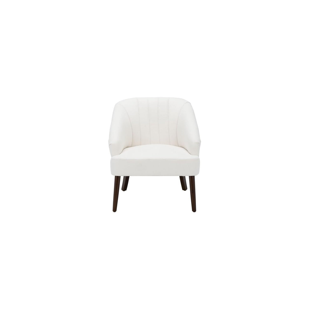 Collection Quenton White/Walnut Channel Tufted Accent Chair ACH4002A