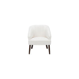 Collection Quenton White/Walnut Channel Tufted Accent Chair ACH4002A