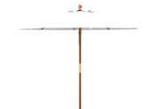 Outdoor Collection Cannes White 11-Foot Wooden Pulley Market Umbrella