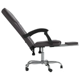 SKM Reclining Office Chair Gray Faux Leather (15.2 KG/33.44 LBS)