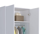 Armoire Wardrobe 2 Doors and 1 Drawer, Clothes Cabinet with Storage Shelves