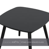Grand patio Outdoor Bistro Set 3 Pieces Leather-Look Wicker Patio Chairs Set Powder Coated Aluminum Frame with Outdoor Chairs Set of 2 and Side Table for Garden Backyard Balcony Brown