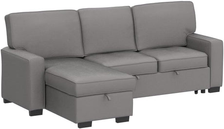 Convertible Sleeper Sofa 3 in 1, L Shaped Sleeper Sofa with Storage Chaise