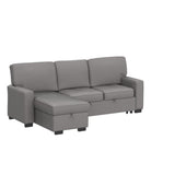 Convertible Sleeper Sofa 3 in 1, L Shaped Sleeper Sofa with Storage Chaise