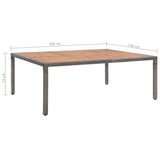 Garden Table Grey and Natural Wood