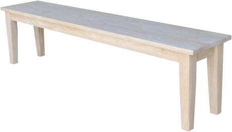 International Concepts Shaker Style Unfinished Bench