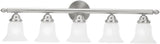 Lighting 1065-91 Neptune 5-Light Bath Light, Brushed Nickel, 32 x 6.75 x 8