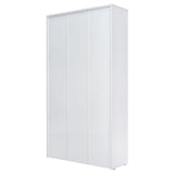 5 Shelf White Bookcase 60 inch Tall Wood Bookshelf for Bedroom