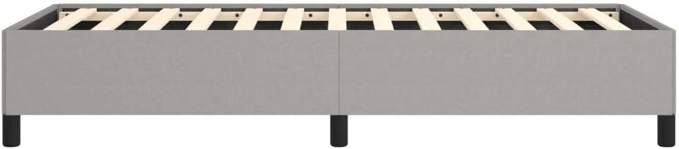 Bed Frame Light Gray 39.4"X79.9" Twin XL Fabric 347101 Easy to install