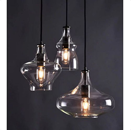 Jojospring Tasia Antique Black/Clear Mouth-Blown Glass Cluster Pendant Chandelier
