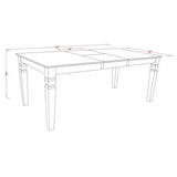 LGGR9-LWH-W 9 Piece Kitchen Table Set Includes a Rectangle Dining Table with Butterfly