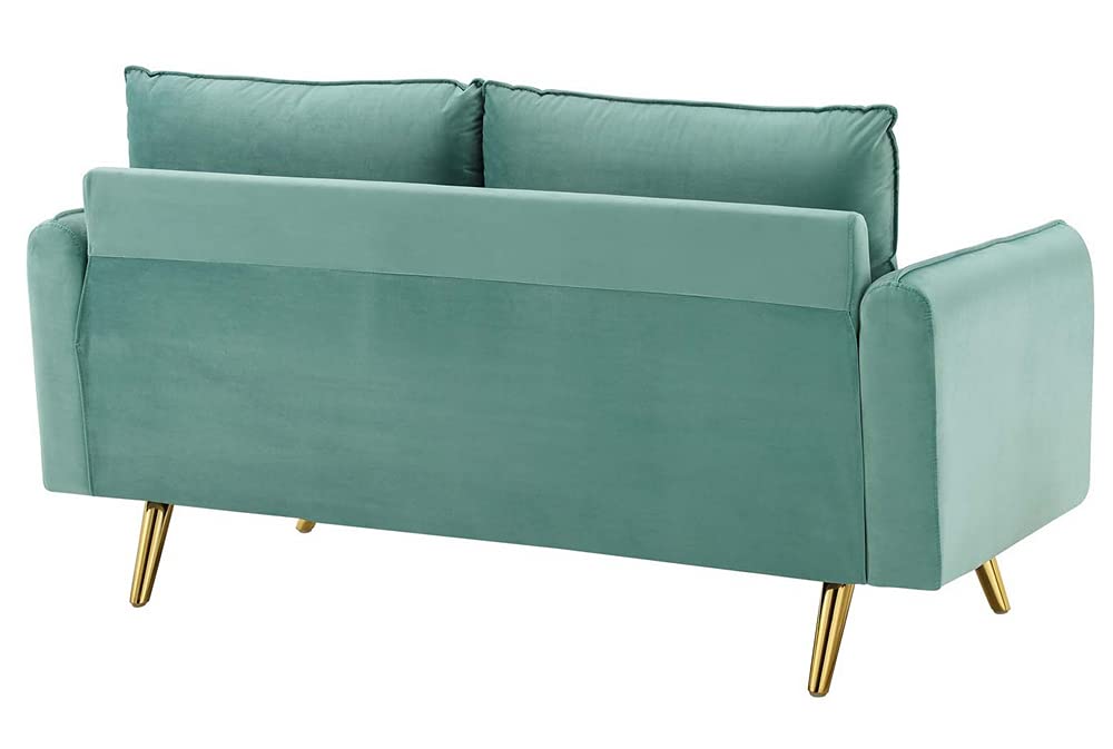 Revive Performance Velvet Loveseat, Mint
