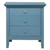 Hammond 3 Drawer Nightstand in Teal Blue