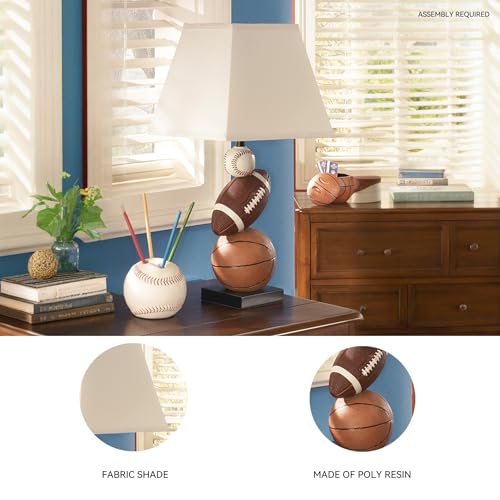 Youth Athletic Table Lamp - Baseball & Football Design 24"