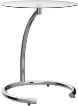 Chrome with Glass Modern Accent Side End Table