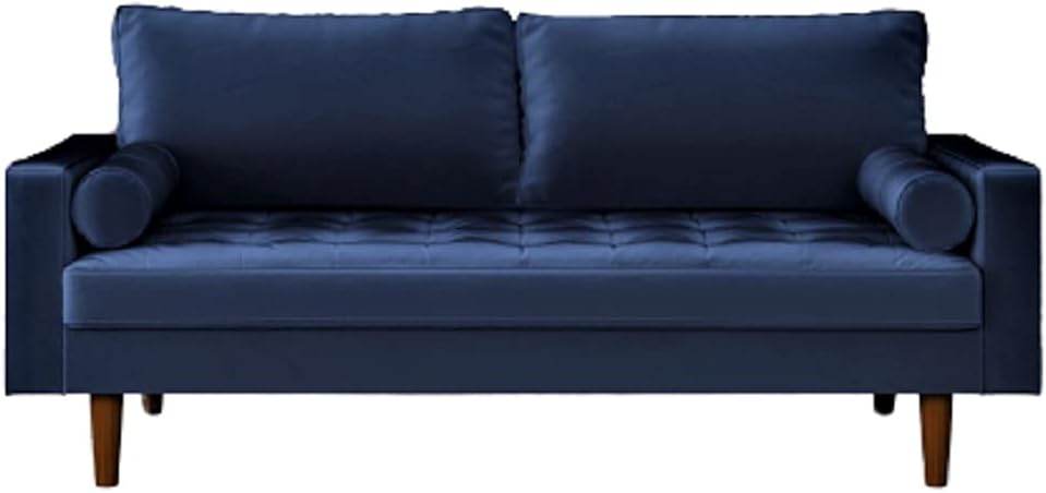 Womble Mid Century Modern Soft Velvet Upholstered Tufted Seat Sofa