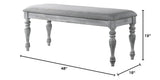 Salines Upholstered Turned Leg Dining Bench