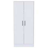 Armoire Wardrobe 2 Doors and 1 Drawer, Clothes Cabinet with Storage Shelves