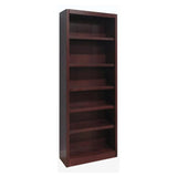 In Wood Midas Six Shelf Bookcase 84" H Cherry Finish
