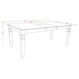 LGPL9-BCH-W Logan 9 Piece Set Includes a Rectangle Dining Room Table with Butterfly