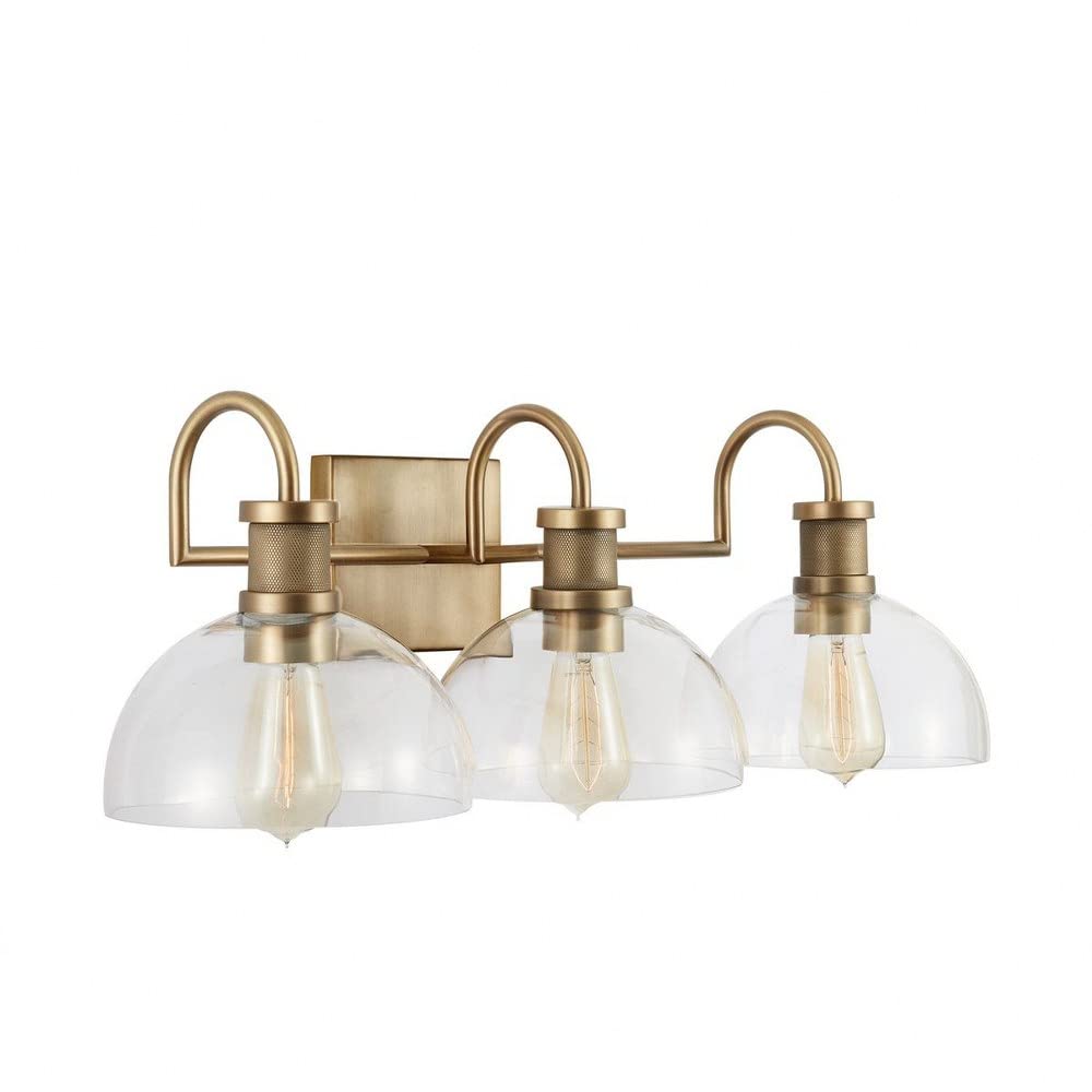 139133AD-497 Cassidy Mid-Century Clear Glass Dome Bath Vanity Wall Mount