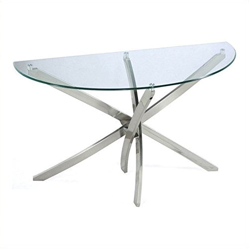 Zila Sofa Table in Brushed Nickel