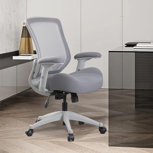 Ergonomic Mesh Computer Desk Office Chair with Super Soft Adjustable Arms