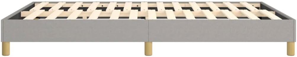 Bed Frame Light Gray 59.8"X79.9" Queen Fabric