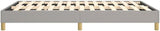 Bed Frame Light Gray 59.8"X79.9" Queen Fabric