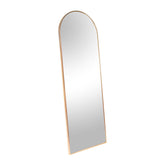 Radiance 63x20 Inch Gold Arched Full-Length Mirror with Stand – Metal Frame, Floor Standing Mirror for Bedroom, Dressing Room, or Entryway