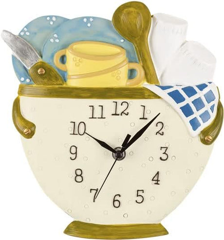 Wall Clocks, Polyester, Multi-Coloured, 24 x 24 x 5 cm