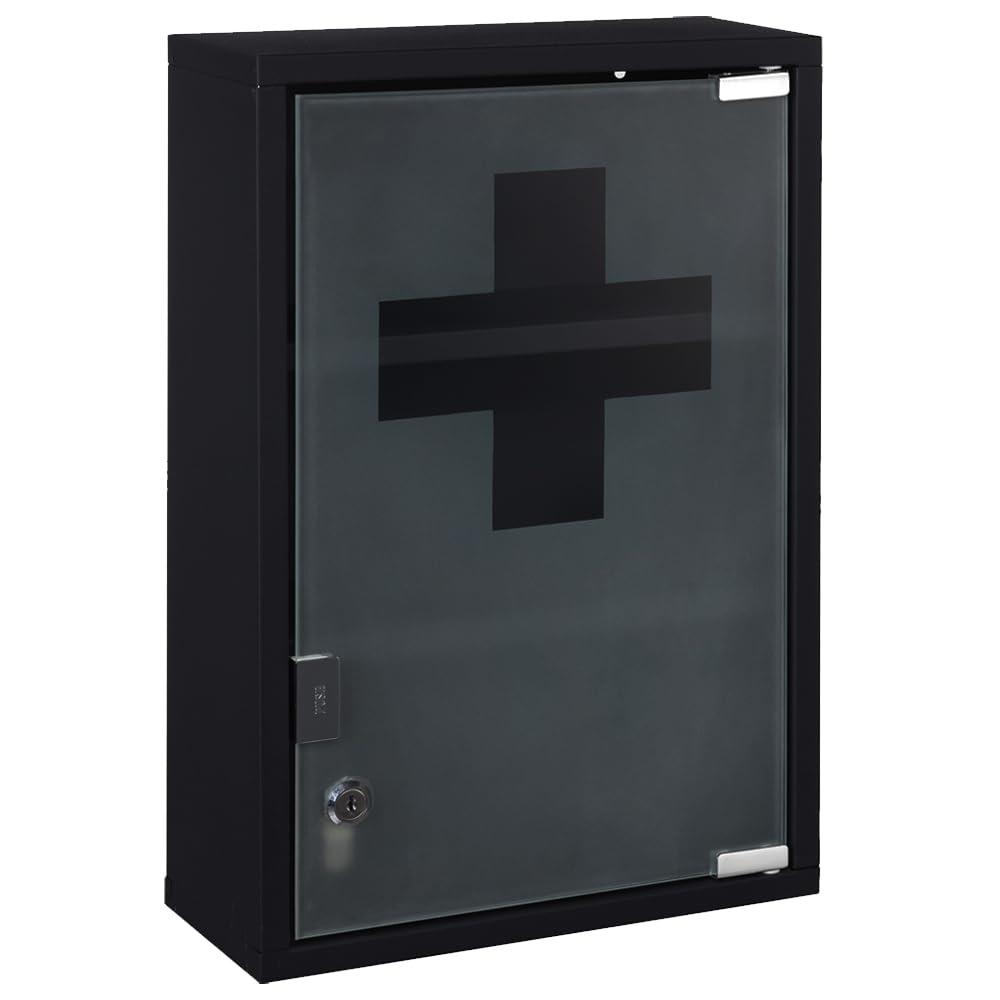 Locking Medicine First Aid Cabinet from 17.75" H x 12" W x 4.75" D. Elevate Organization