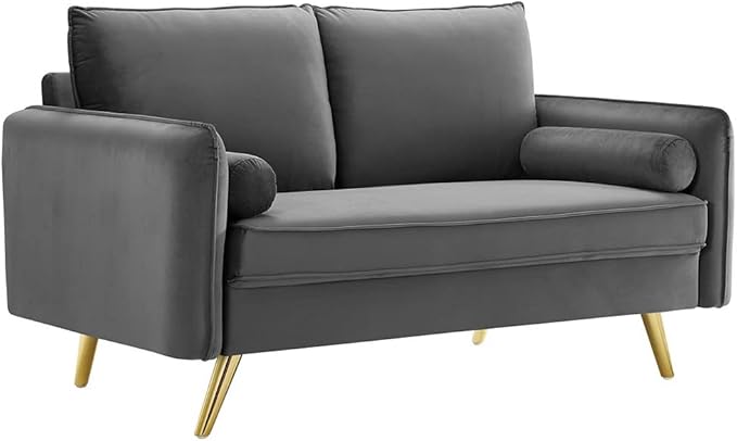 Revive Performance Velvet Sofa, Navy