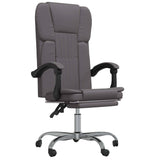 SKM Reclining Office Chair Gray Faux Leather (15.2 KG/33.44 LBS)