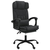 Reclining Office Chair Black Faux Leather (15.6 KG/34.32 LBS)