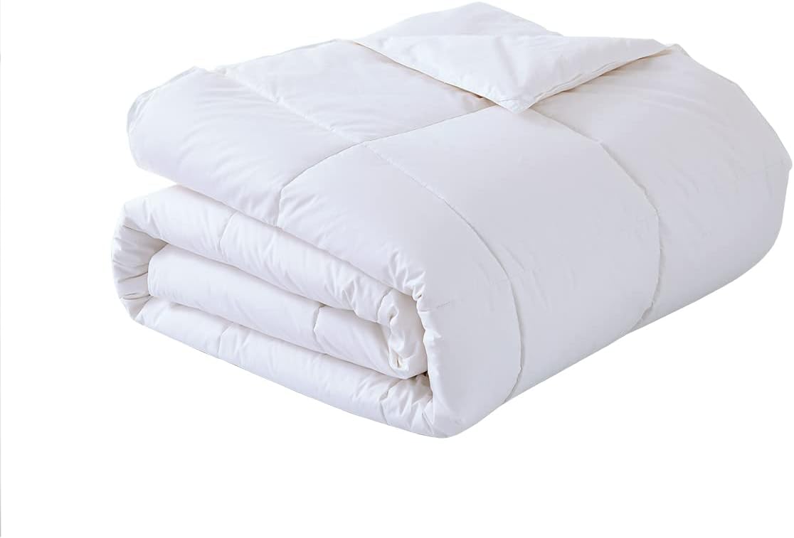 300 Thread Count Cotton Filled Comforter, White, Twin