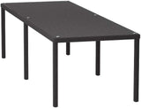 Convene Wicker Rattan Outdoor Patio 114" Rectangular Dining Table in Espresso