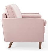 EEI-3764-PNK Valour Performance Velvet Sofa, Pink