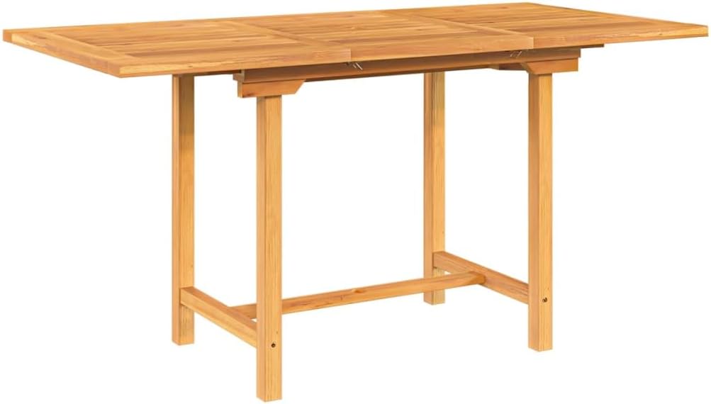Solid Wood Teak Extendable Patio Table – Stylish Outdoor Garden Furniture