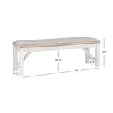 Pemberly Row20" Transitional Fabric/Wood Bench in Beige/Smokey